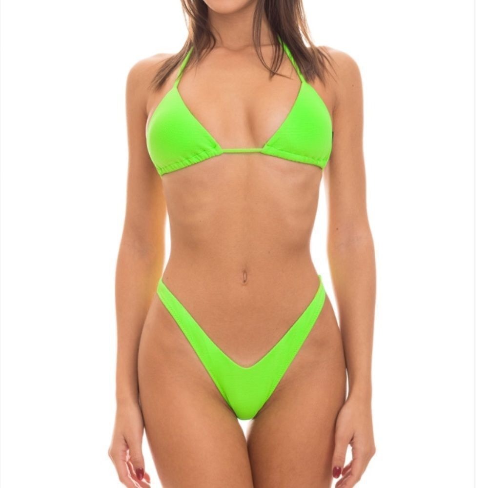 Mirtylla Sahara Green Bikini Bottomsβ Neon Green Small New With Tags